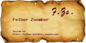 Felber Zsombor névjegykártya
