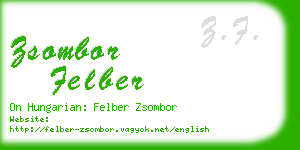 zsombor felber business card